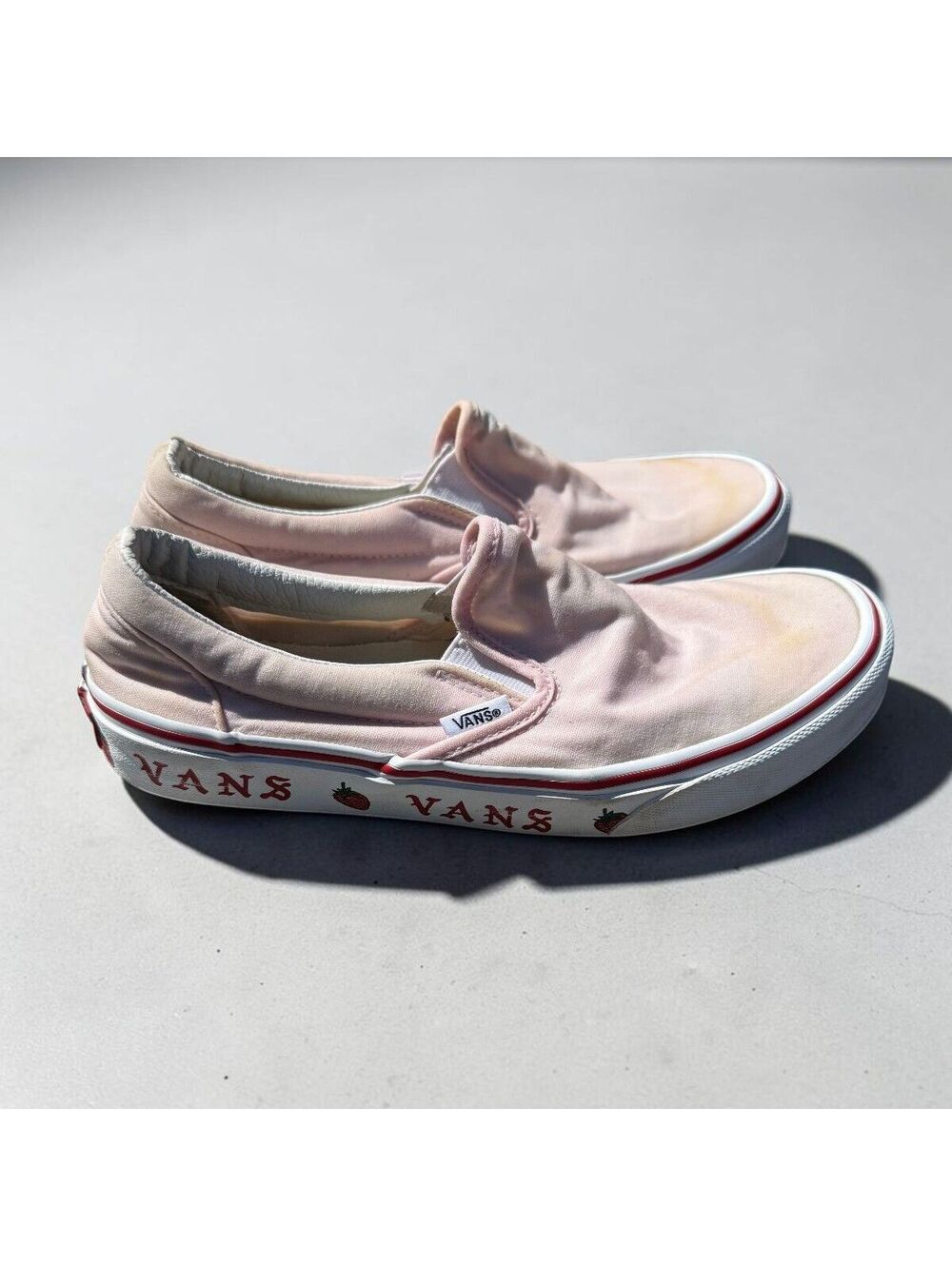 Vans Classic Slip-On Strawberry Pink Women’s 8 Men’s 6.5 Canvas Shoes